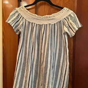 Zara off the shoulder babydoll dress